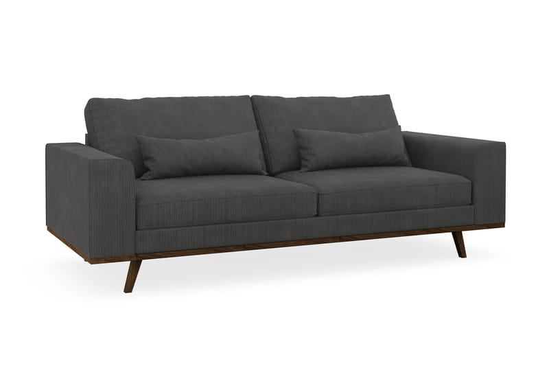 Copenhagen 3-seters Manchestersofa - Mørk grå - Møbler - Sofaer - Sofa 3 seter