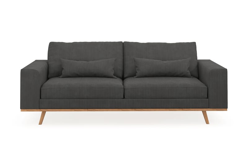 Copenhagen 3-seters Manchestersofa - Mørk grå - Møbler - Sofaer - Sofa 3 seter