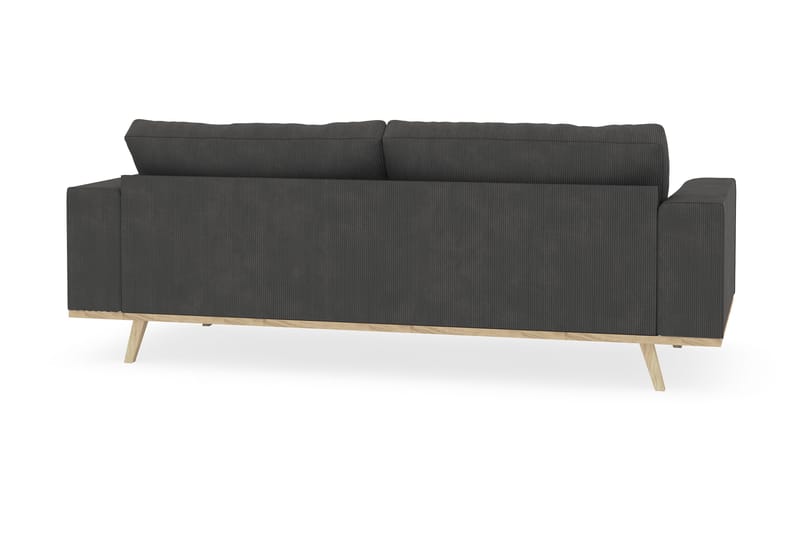 Copenhagen 3-seters Manchestersofa - Mørk grå - Møbler - Sofaer - Sofa 3 seter