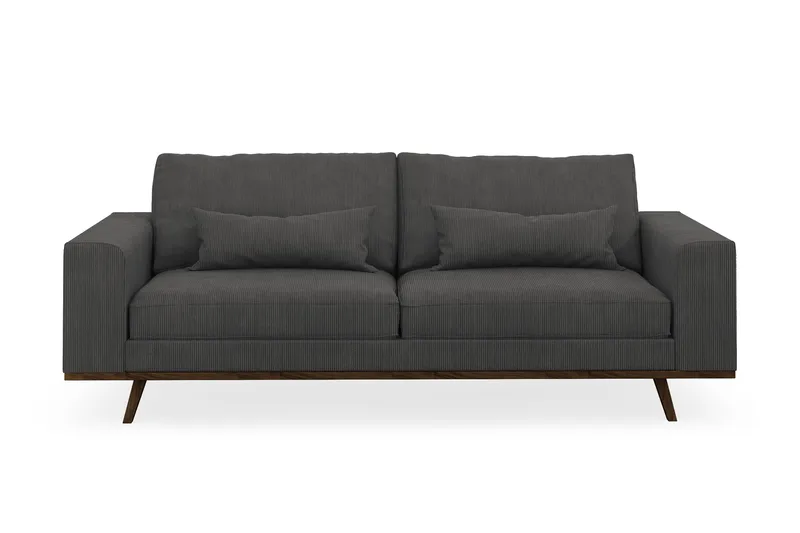 Copenhagen 3-seters Manchestersofa - Mørk grå - Møbler - Sofaer - Sofa 3 seter