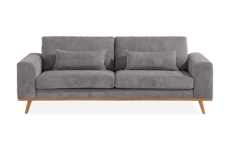 Copenhagen 3-seters Manchestersofa - Mørk grå - Møbler - Sofaer - Sofa 3 seter