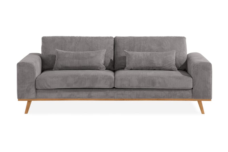 Copenhagen 3-seters Manchestersofa - Mørk grå - Møbler - Sofaer - Sofa 3 seter