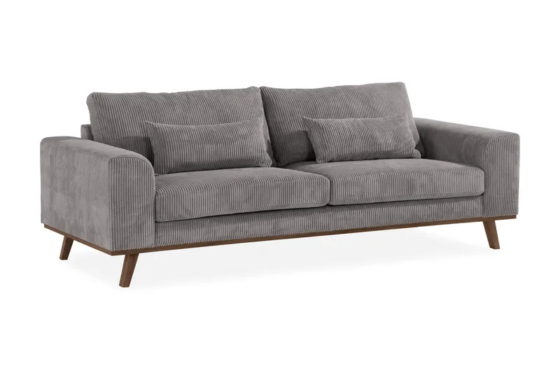 Copenhagen 3-seters Manchestersofa - Mørk grå - Møbler - Sofaer - Sofa 3 seter