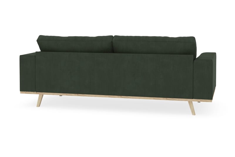 Copenhagen 3-seters Manchestersofa - Mørk grønn - Møbler - Sofaer - Sofa 3 seter