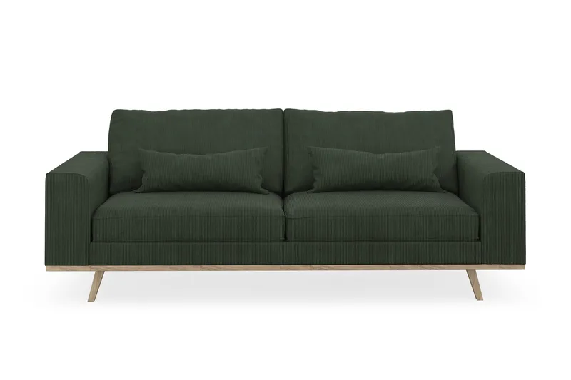 Copenhagen 3-seters Manchestersofa - Mørk grønn - Møbler - Sofaer - Sofa 3 seter