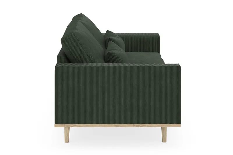 Copenhagen 3-seters Manchestersofa - Mørk grønn - Møbler - Sofaer - Sofa 3 seter