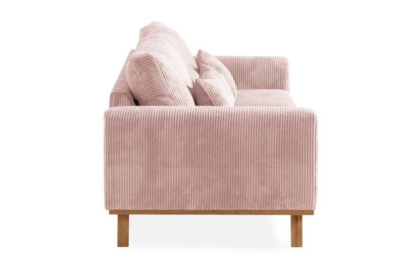 Copenhagen 3-seters Manchestersofa - Rosa - Møbler - Sofaer - Sofa 3 seter