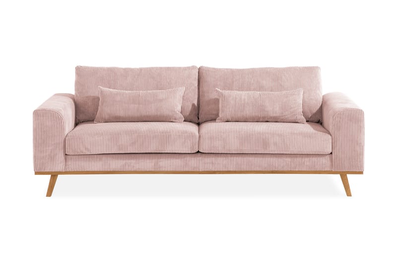 Copenhagen 3-seters Manchestersofa - Rosa - Møbler - Sofaer - Sofa 3 seter