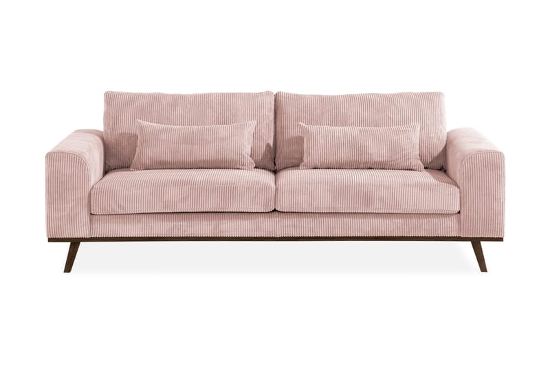 Copenhagen 3-seters Manchestersofa - Rosa - Møbler - Sofaer - Sofa 3 seter