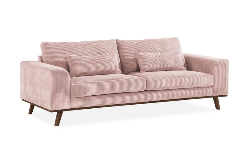 Copenhagen 3-seters Manchestersofa - Rosa - Møbler - Sofaer - Sofa 3 seter