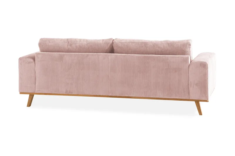 Copenhagen 3-seters Manchestersofa - Rosa - Møbler - Sofaer - Sofa 3 seter