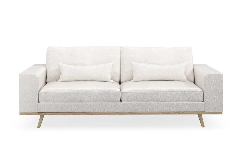 Copenhagen 3-seters Sofa i Bouclé, Hvit