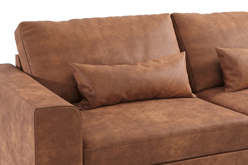 Copenhagen 3-seters Sofa i Kunstlær - Brun - Møbler - Sofaer - Sofa 3 seter