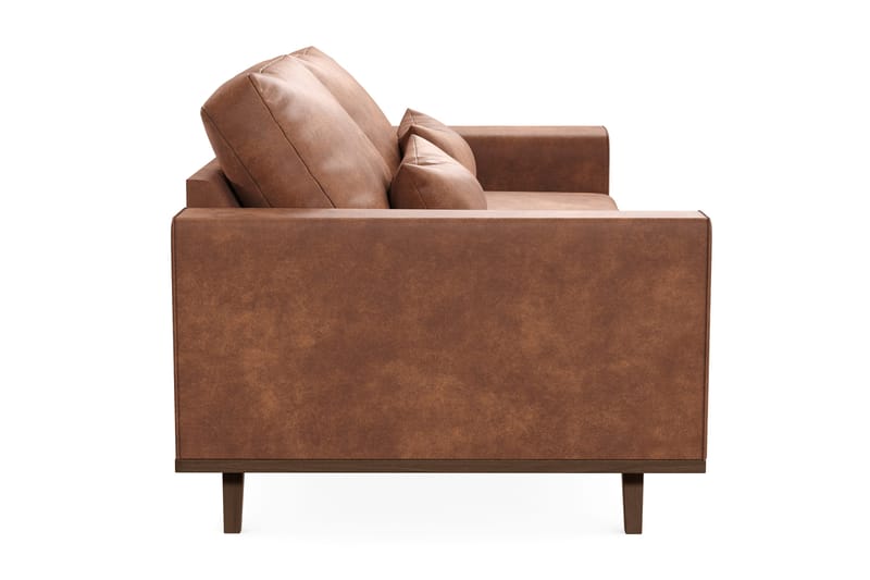 Copenhagen 3-seters Sofa i Kunstlær - Brun - Møbler - Sofaer - Sofa 3 seter