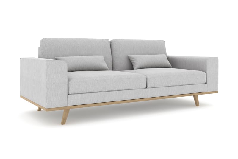 Copenhagen 3-seters Stoffsofa - Grå - Møbler - Sofaer - Sofa 3 seter