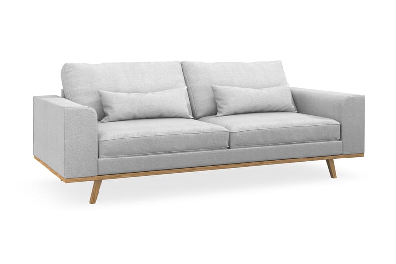 Copenhagen 3-seters Stoffsofa - Lys grå - Møbler - Sofaer - Sofa 3 seter