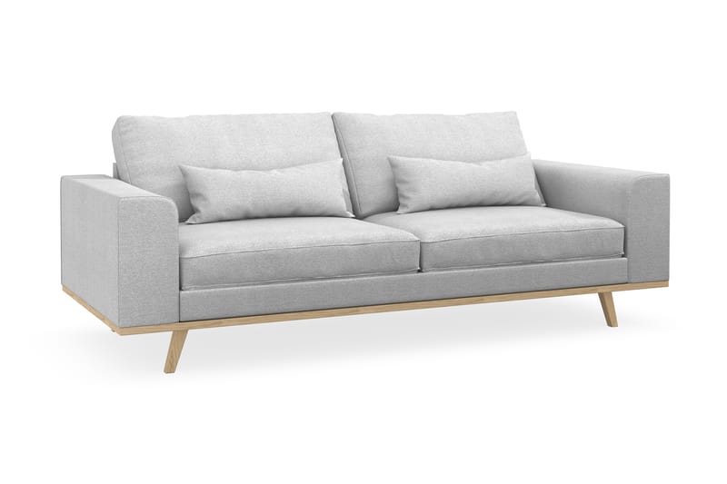 Copenhagen 3-seters Stoffsofa - Lys grå - Møbler - Sofaer - Sofa 3 seter