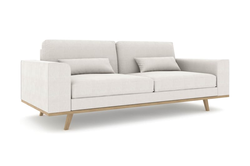 Copenhagen 3-seters Stoffsofa - Lys grå - Møbler - Sofaer - Sofa 3 seter
