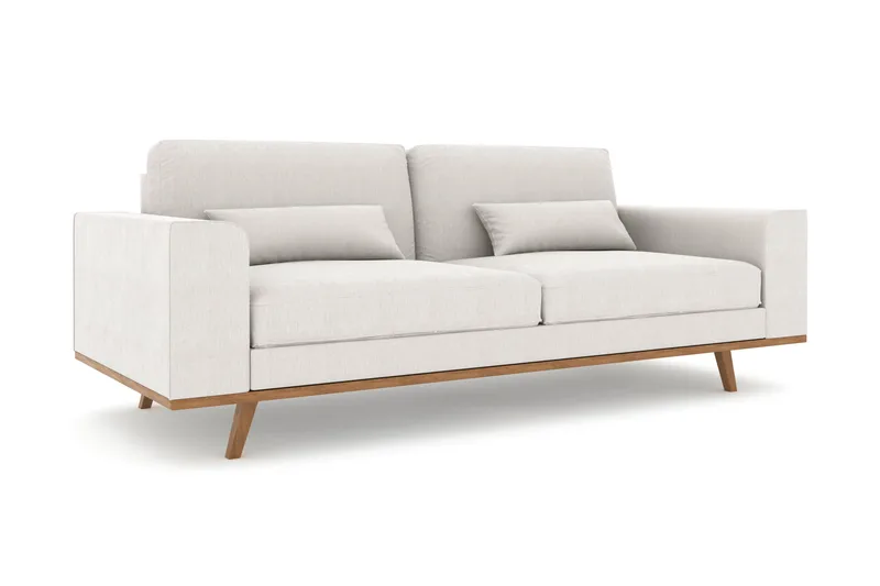 Copenhagen 3-seters Stoffsofa - Lys grå - Møbler - Sofaer - Sofa 3 seter