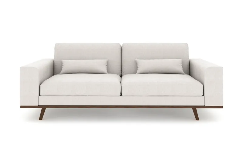 Copenhagen 3-seters Stoffsofa, Lys grå