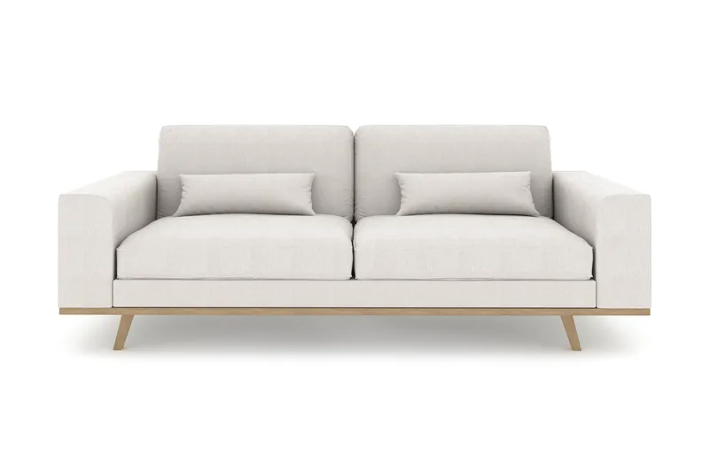 Copenhagen 3-seters Stoffsofa - Lys grå - Møbler - Sofaer - Sofa 3 seter