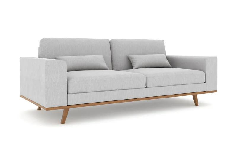 Copenhagen 3-seters Stoffsofa - Lys grå - Møbler - Sofaer - Sofa 3 seter