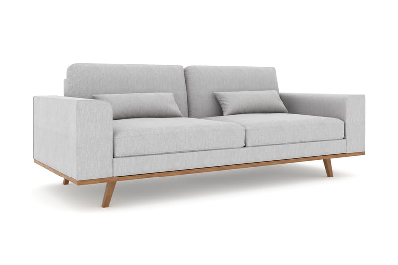 Copenhagen 3-seters Stoffsofa - Lys grå - Møbler - Sofaer - Sofa 3 seter