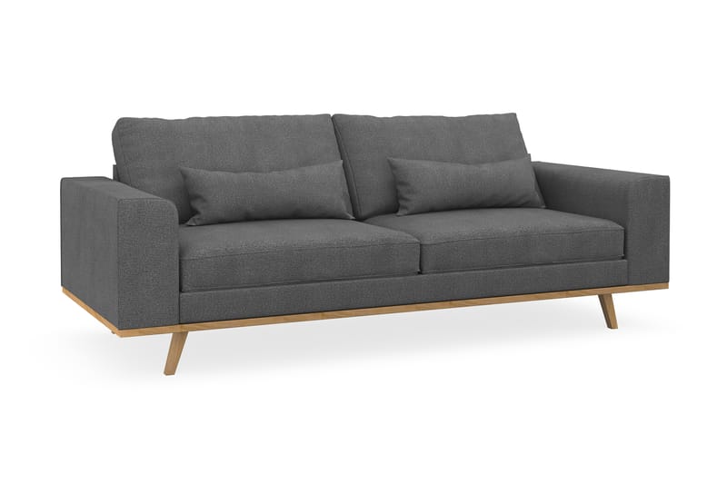 Copenhagen 3-seters Stoffsofa - Mørk grå - Møbler - Sofaer - Sofa 3 seter