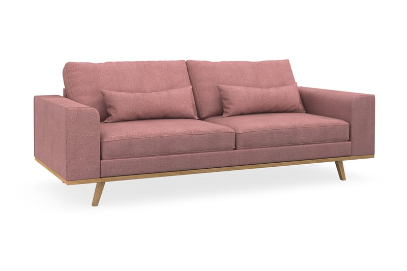 Copenhagen 3-seters Stoffsofa - Rosa - Møbler - Sofaer - Sofa 3 seter