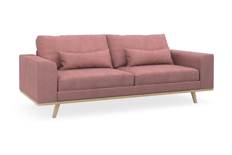 Copenhagen 3-seters Stoffsofa - Rosa - Møbler - Sofaer - Sofa 3 seter