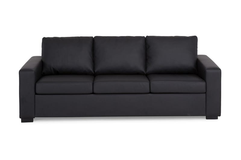 Crazy 3-seters Sofa i Kunstlær - Svart - Møbler - Sofaer - Sofa 3 seter
