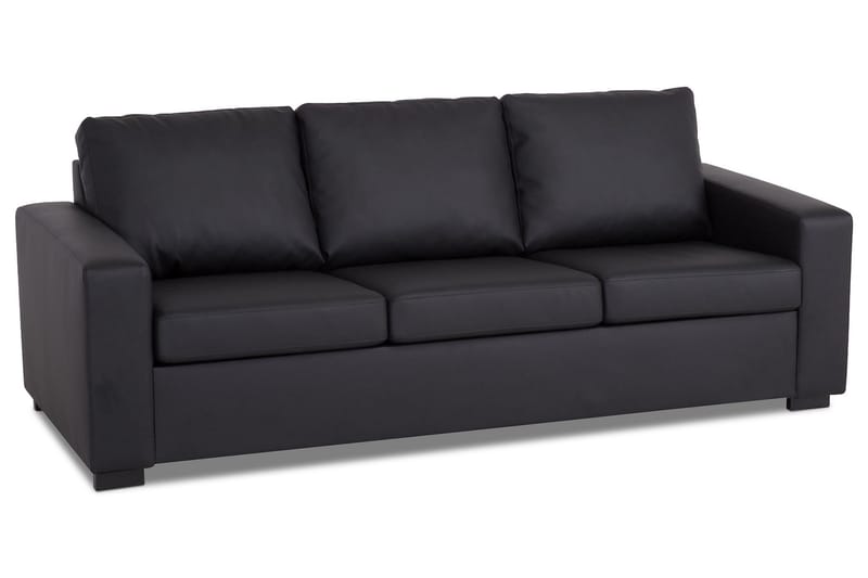 Crazy 3-seters Sofa i Kunstlær - Svart - Møbler - Sofaer - Sofa 3 seter