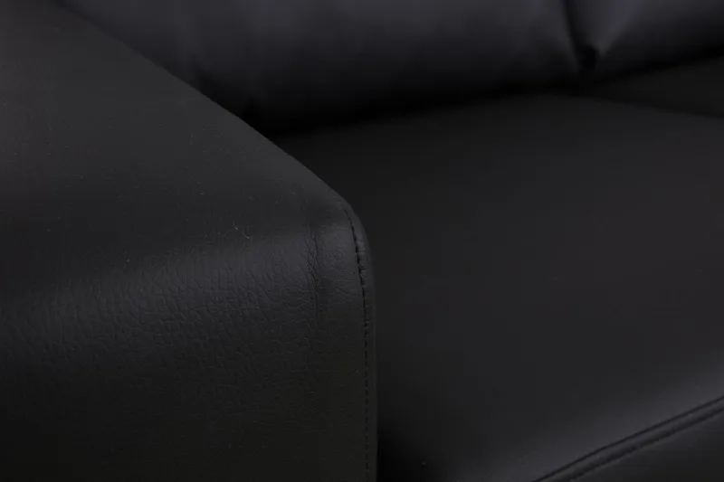 Crazy 3-seters Sofa i Kunstlær - Svart - Møbler - Sofaer - Sofa 3 seter