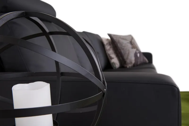 Crazy 3-seters Sofa i Kunstlær - Svart - Møbler - Sofaer - Sofa 3 seter