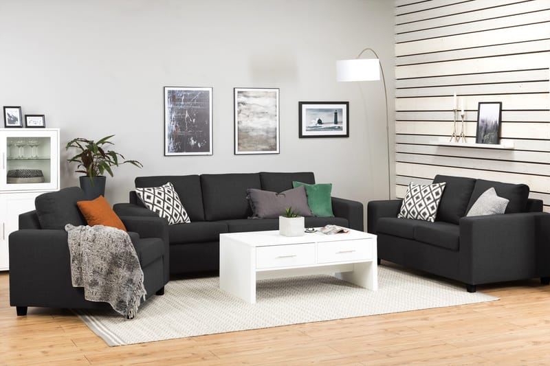 Crazy 3-seters Stoffsofa - Antrasitt - Møbler - Sofaer - Sofa 3 seter
