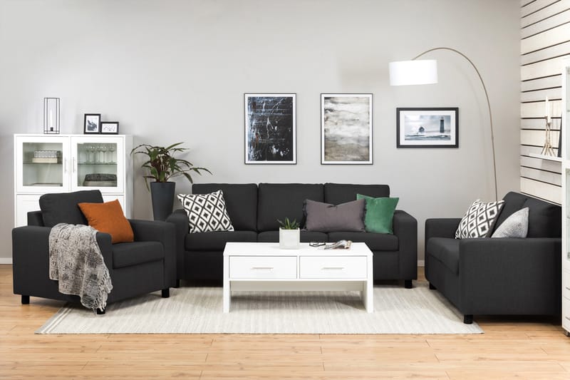 Crazy 3-seters Stoffsofa - Antrasitt - Møbler - Sofaer - Sofa 3 seter