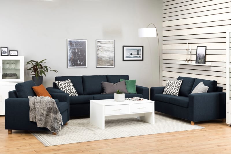 Crazy 3-seters Stoffsofa - Blå - Møbler - Sofaer - Sofa 3 seter