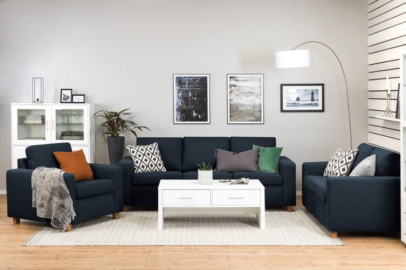 Crazy 3-seters Stoffsofa - Blå - Møbler - Sofaer - Sofa 3 seter