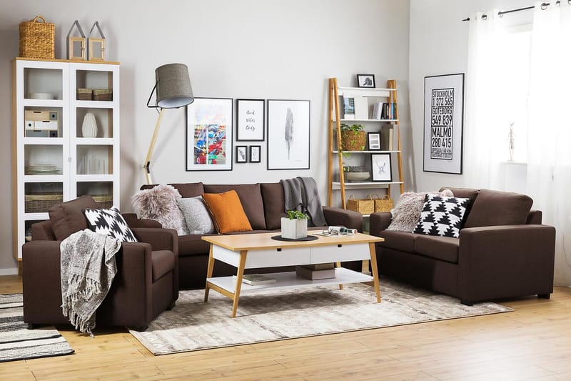 Crazy 3-seters Stoffsofa - Brun - Møbler - Sofaer - Sofa 3 seter