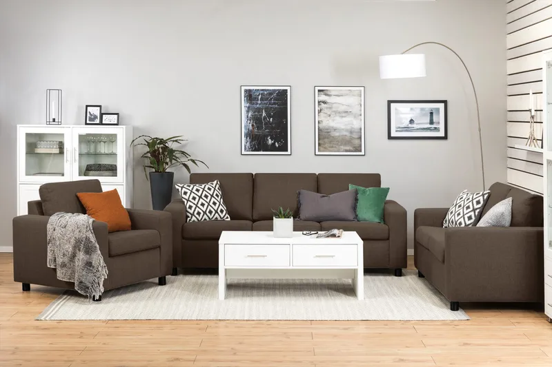 Crazy 3-seters Stoffsofa - Brun - Møbler - Sofaer - Sofa 3 seter