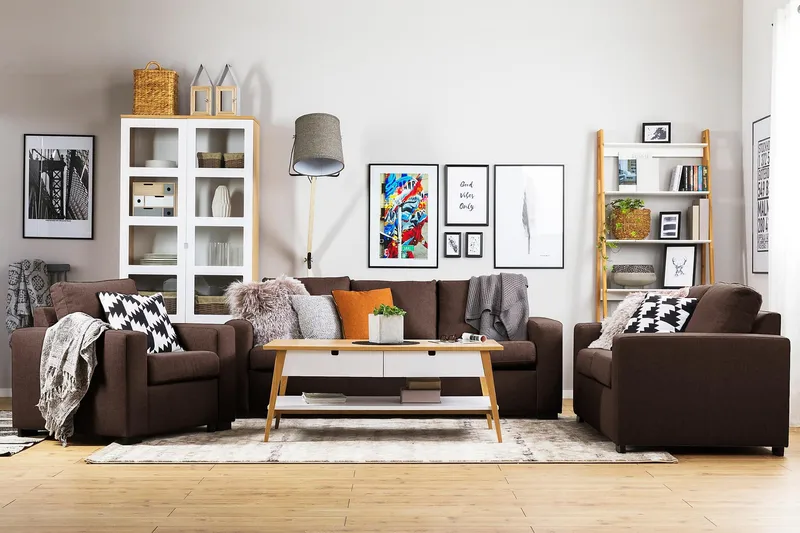 Crazy 3-seters Stoffsofa - Brun - Møbler - Sofaer - Sofa 3 seter