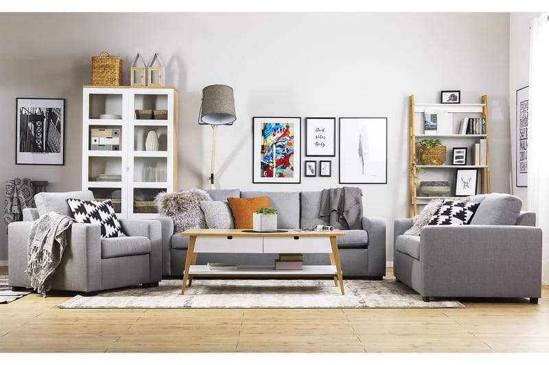 Crazy 3-seters Stoffsofa - Grå - Møbler - Sofaer - Sofa 3 seter