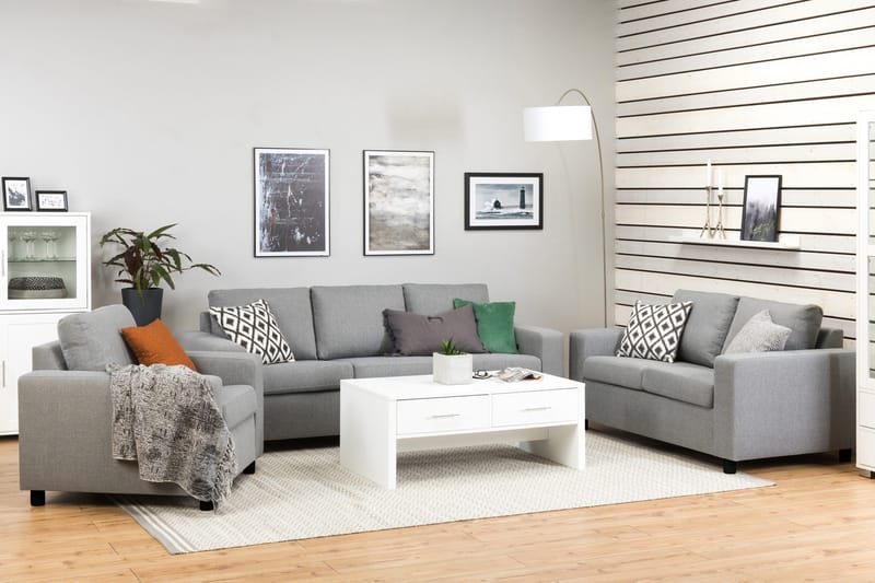 Crazy 3-seters Stoffsofa - Grå - Møbler - Sofaer - Sofa 3 seter