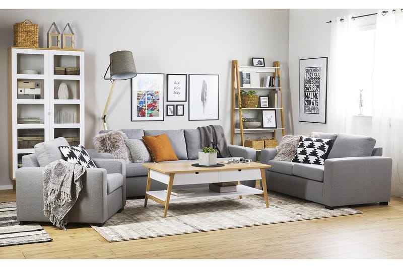 Crazy 3-seters Stoffsofa - Grå - Møbler - Sofaer - Sofa 3 seter