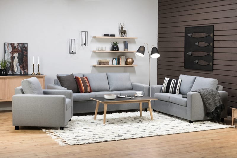 Crazy 3-seters Stoffsofa - Grå - Møbler - Sofaer - Sofa 3 seter