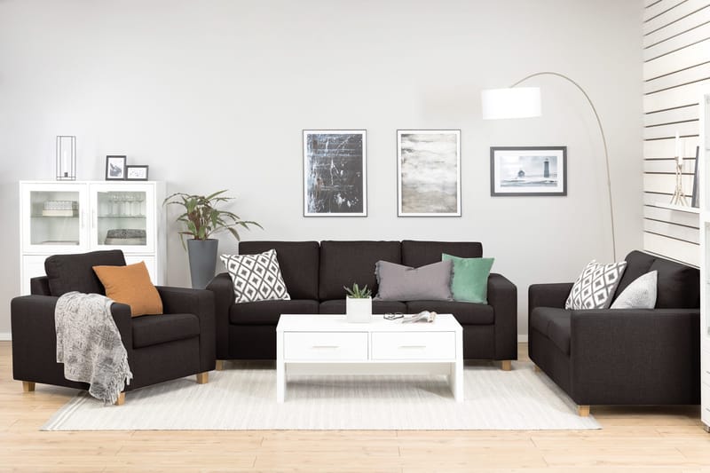 Crazy 3-seters Stoffsofa - Mørk grå - Møbler - Sofaer - Sofa 3 seter