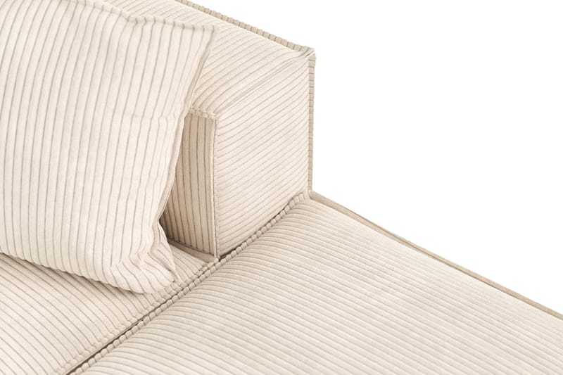 Cubo 3-seters Dyp Modulsofa + Fotskammel i Manchester - Beige - Møbler - Sofaer - Sofa 3 seter