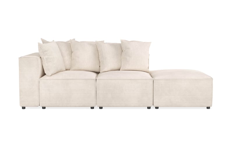 Cubo 3-seters Dyp Modulsofa + Fotskammel i Manchester - Beige - Møbler - Sofaer - Sofa 3 seter