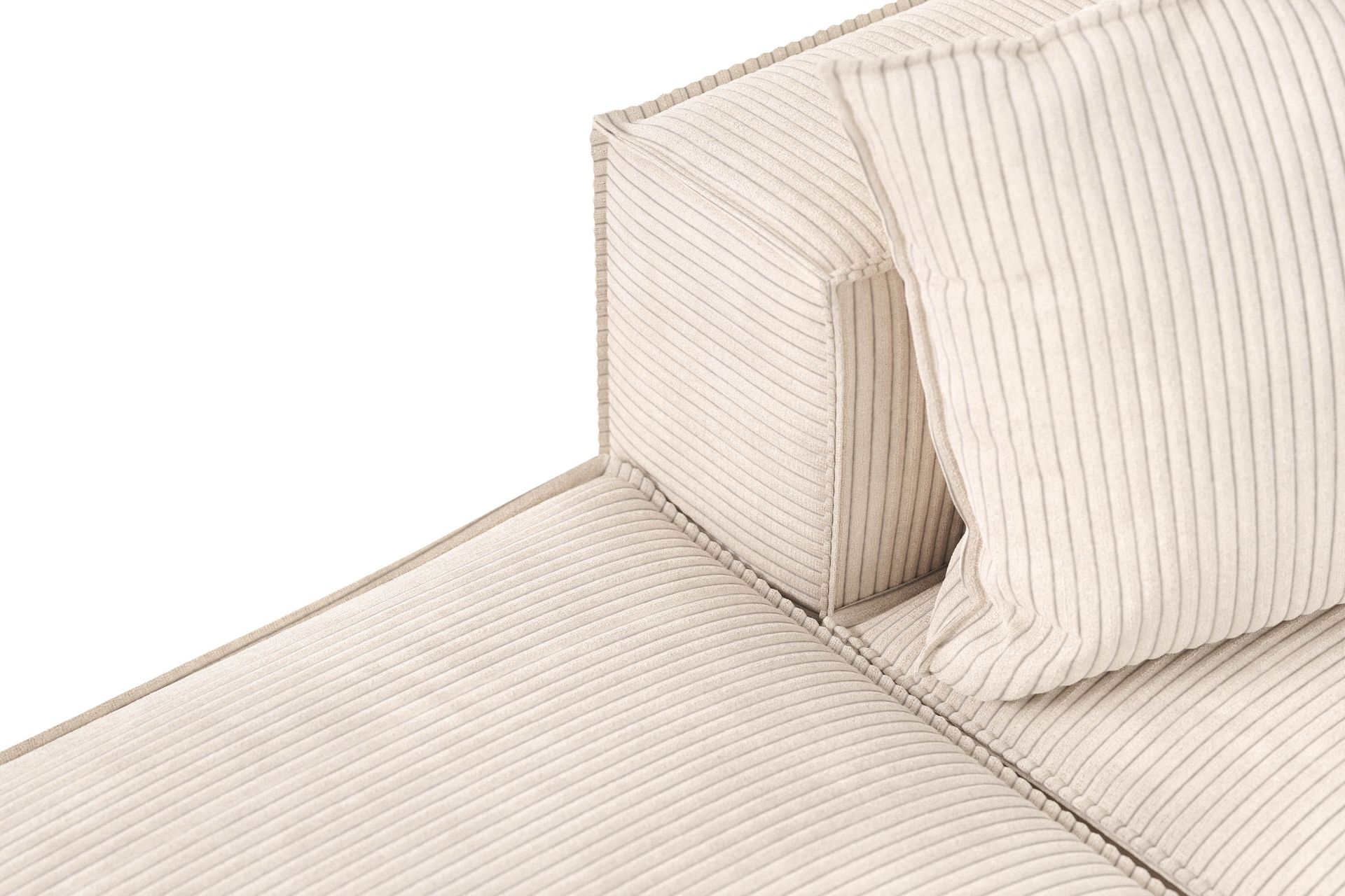 Cubo 3-seters Dyp Modulsofa + Fotskammel i Manchester - Beige - Møbler - Sofaer - Sofa 3 seter