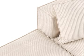 Cubo 3-seters Dyp Modulsofa + Fotskammel i Manchester - Beige - Møbler - Sofaer - Sofa 3 seter